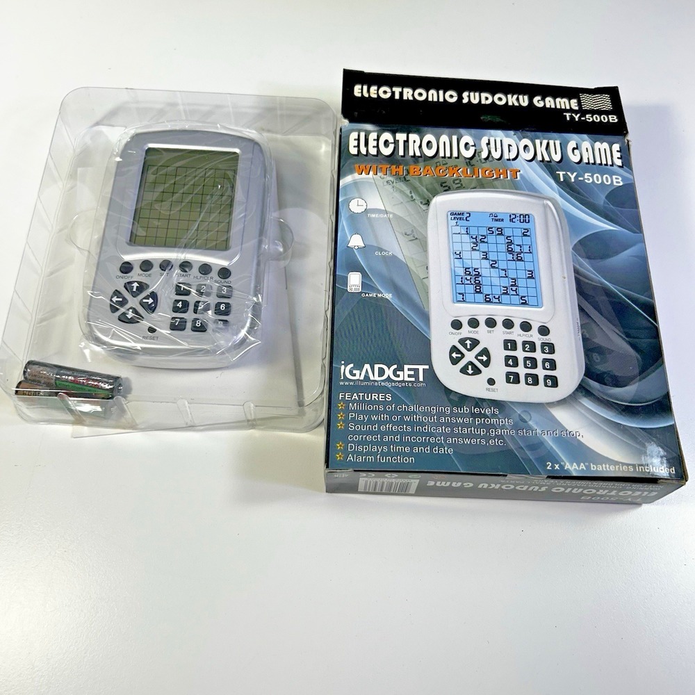 NEW‎ OPEN BOX iGadget Electronic Sudoku Game TY-500B Backlit Handheld Puzzle